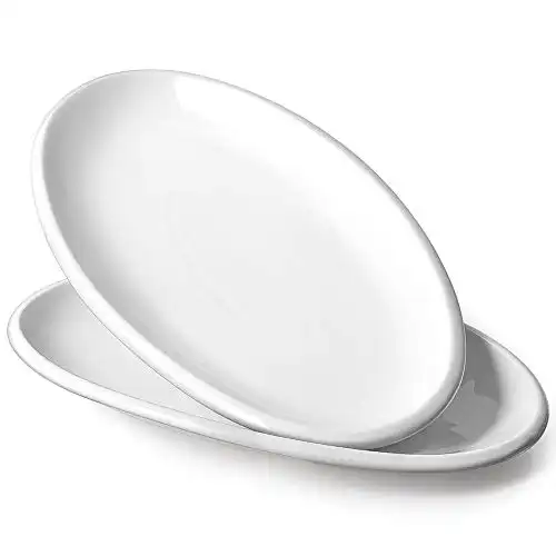 DOWAN 14" White Serving Platters for Entertaining