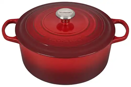 Le Creuset Enameled Cast Iron Signature Round Dutch Oven, 7.25 qt., Cerise