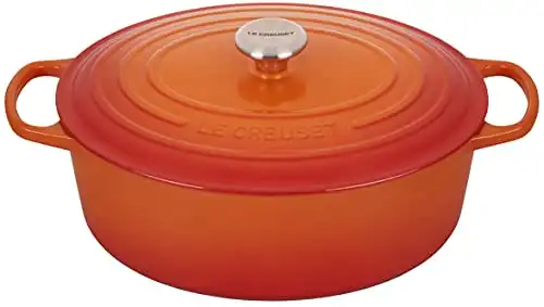 Le Creuset Enameled Cast Iron Signature Oval Dutch Oven, 8 qt., Flame