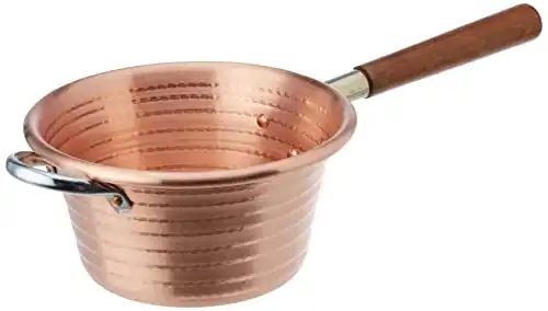 Pentole Agnelli Family Cooking Polenta Pot With Wooden Handle, Diameter 24 Cm.