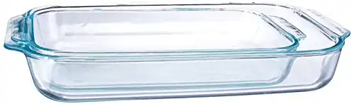 Pyrex Basics Clear Oblong Glass Baking Dishes, 2 Piece Value Plus Pack Set