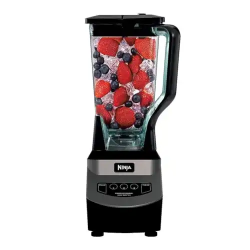 Ninja NJ601AMZ Professional Blender with 1000-Watt Motor & 72 oz Dishwasher-Safe Total Crushing Pitcher for Smoothies, Shakes & Frozen Drinks, Black