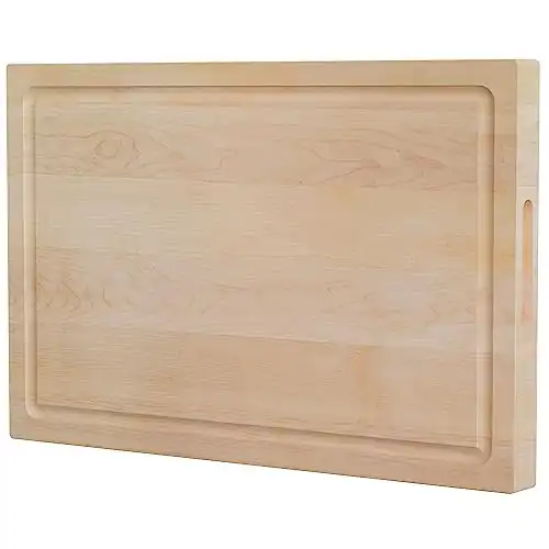 Large Wood Cutting Board for Kitchen. American Hard Maple Butcher Block