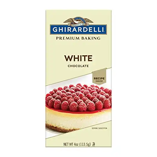 GHIRARDELLI Premium White Chocolate Baking Bar, 4 oz Bar (12 bars)