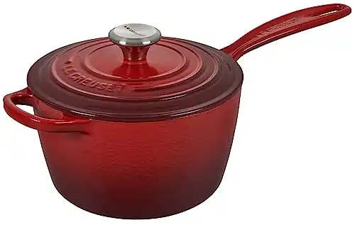 Le Creuset Enameled Cast Iron Signature Saucepan, 2.25 qt., Cerise