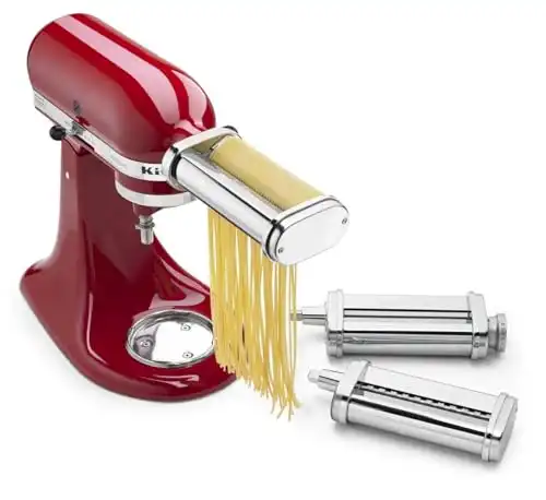 KitchenAid KSMPRA Stand Mixer Attachment Pasta Roller & Cutter, 3-Piece Set, Stainless Steel