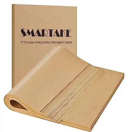 SMARTAKE 400 Pcs Parchment Paper Baking Sheets