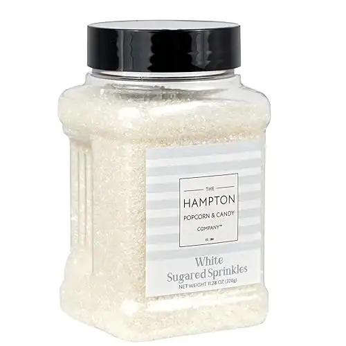 Sanding Sugar White Sprinkles 11.28 oz, White Sugar Sprinkles, Sanding Sugar