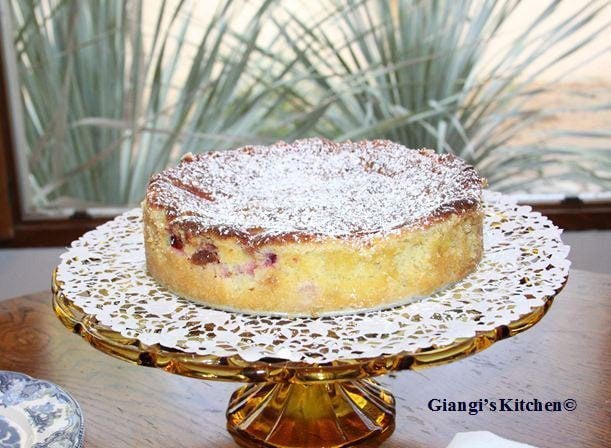 Almond Plum Cake with Crème Fraiche