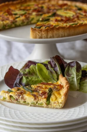 Asparagus ham quiche