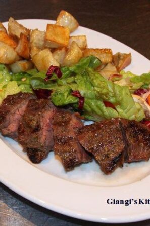 marinated flat iron steak