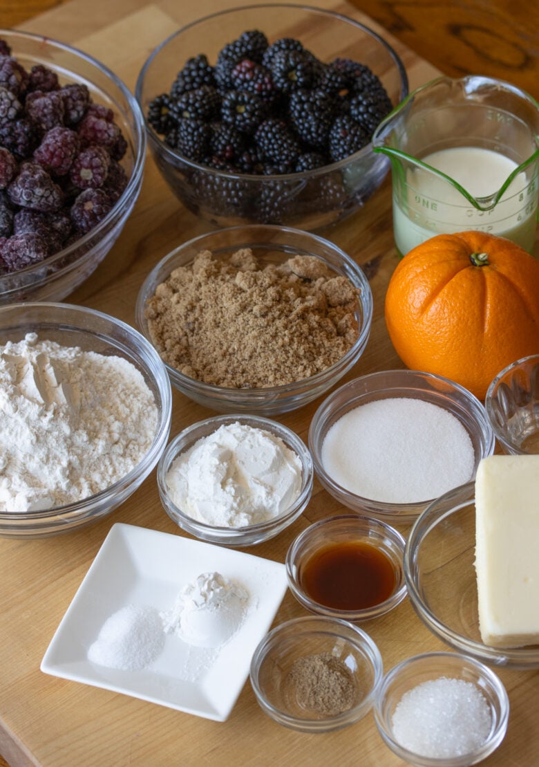 Blackberry Cobbler ingredients