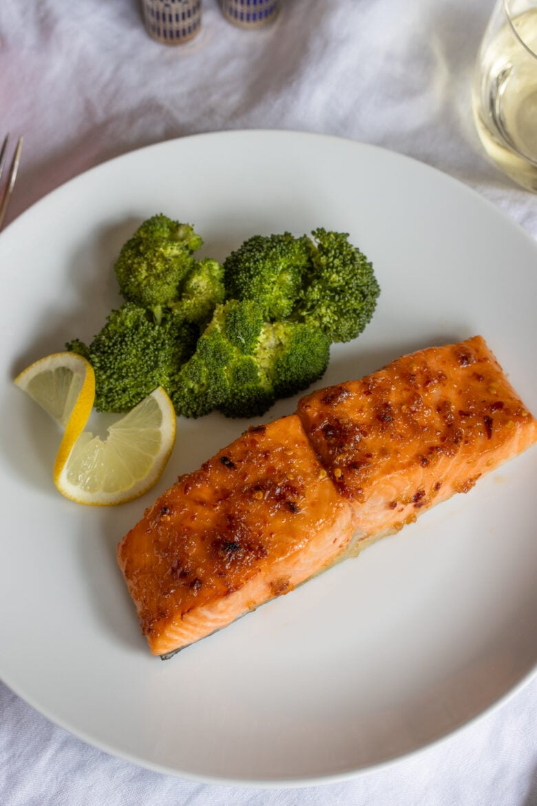 ingredients for Broiled Salmon with SpicyMaple Syrup