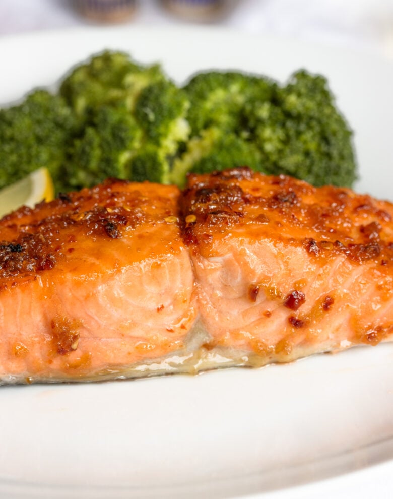 Broiled Salmon with SpicyMaple Syrup