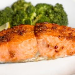 Broiled Salmon with SpicyMaple Syrup