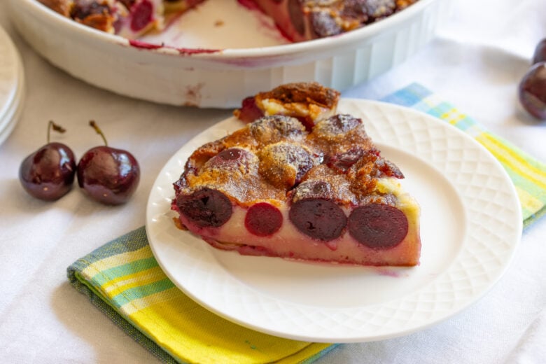 slice of clafoutis