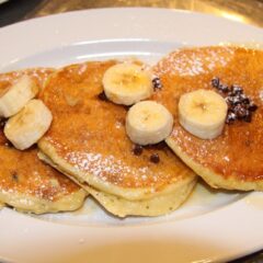 chocolate chips banana pancakes