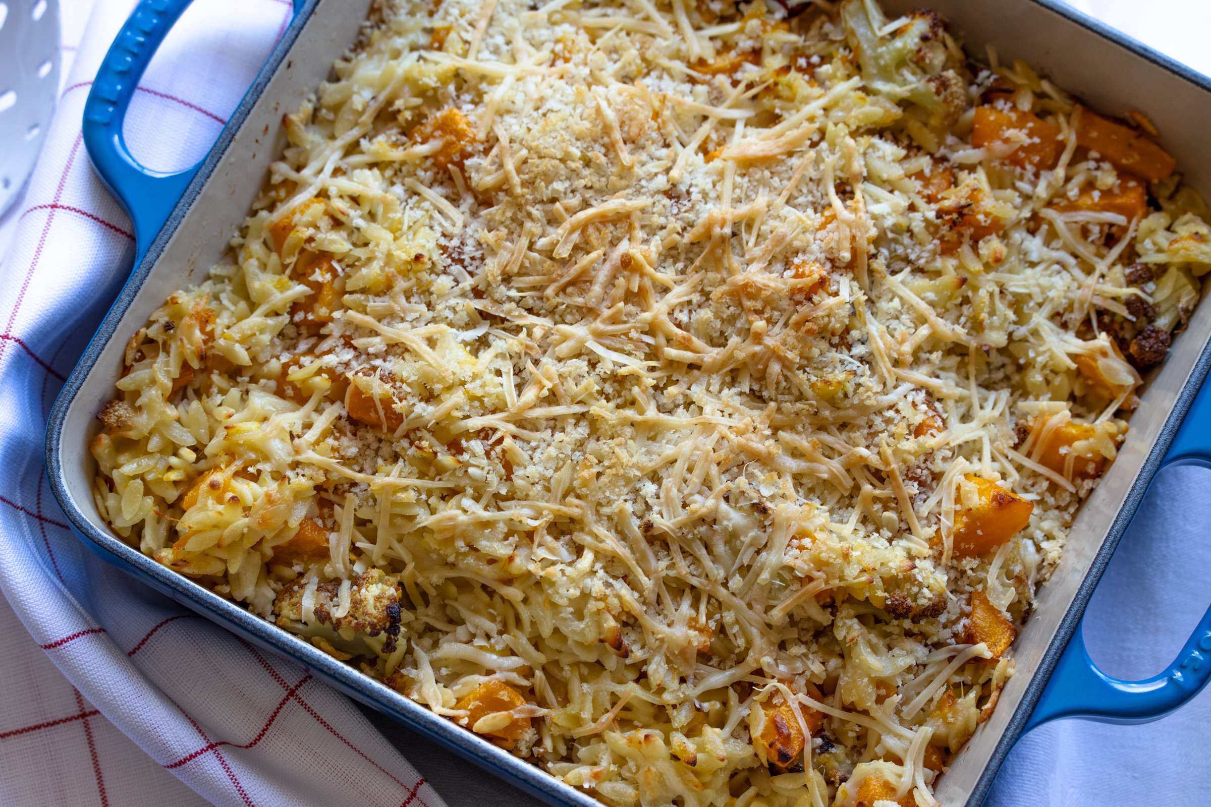 gratin baked with golden crust