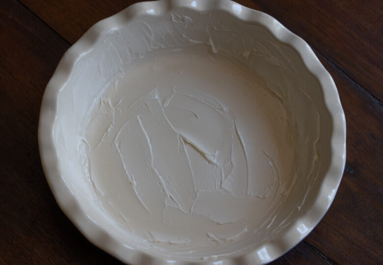 buttered baking dish