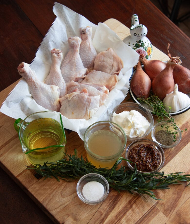 ingredients needed to prepare the mustard chicken