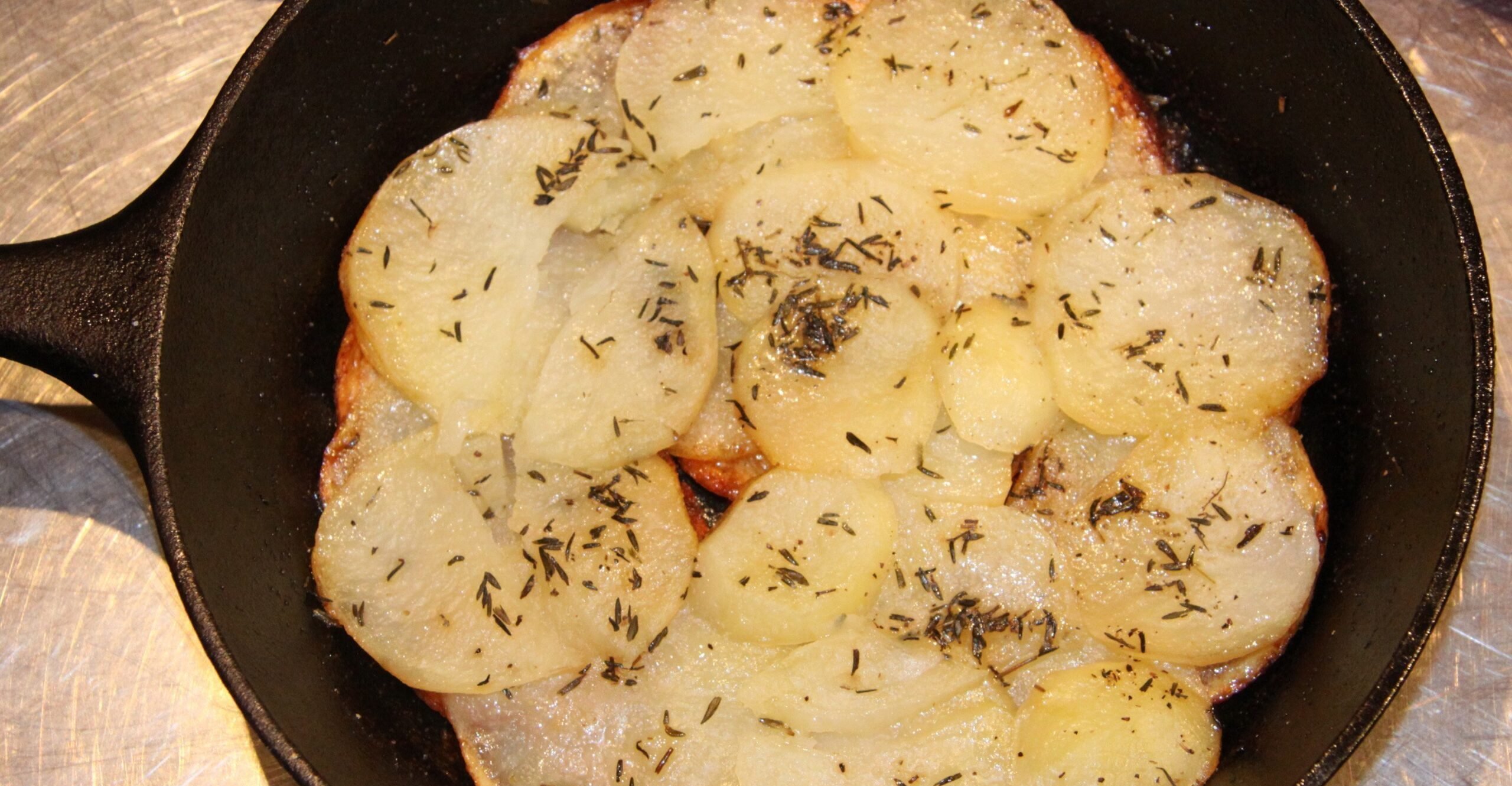 potatoes in a skillet