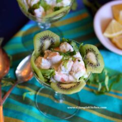 prawns with kiwi