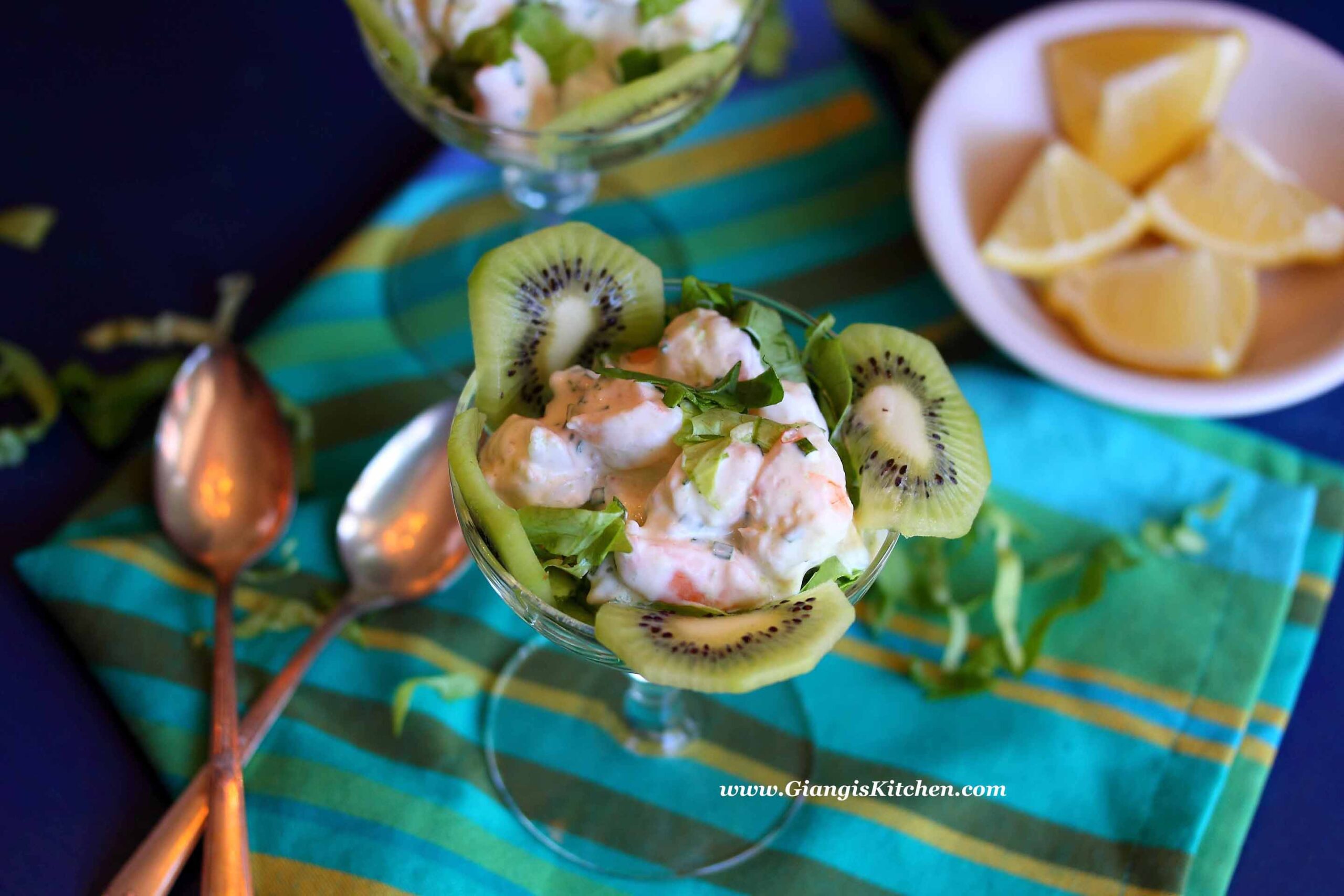 prawns with kiwi