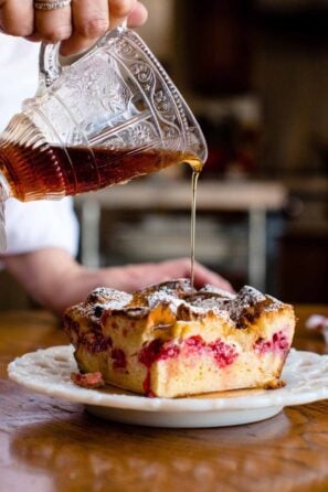 raspberry baked French toast