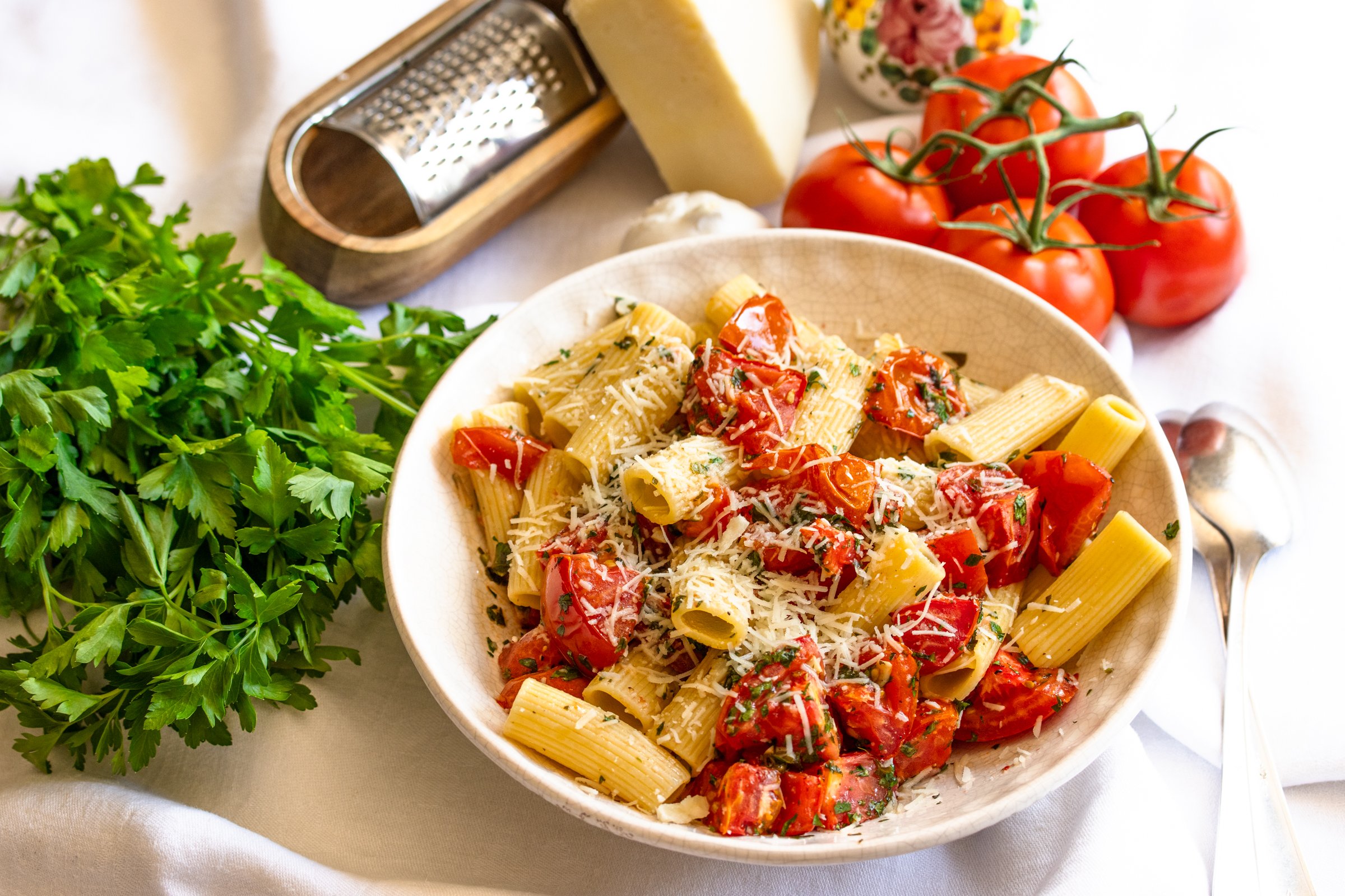 Rigatoni With Roasted Tomatoes