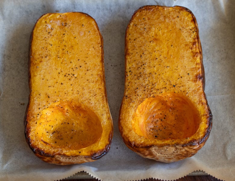 butternut squash out of the oven