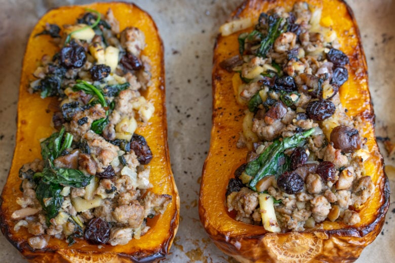 butternut squash out from under hte broiler