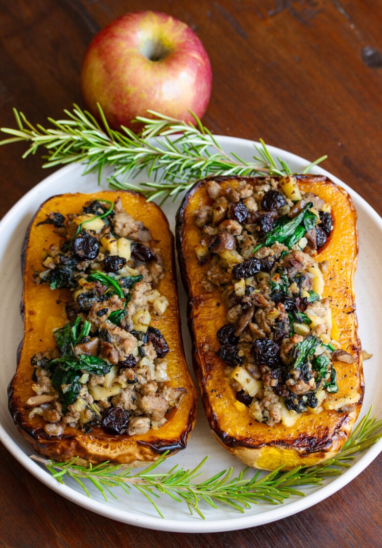 Sausage Stuffed Butternut Squash