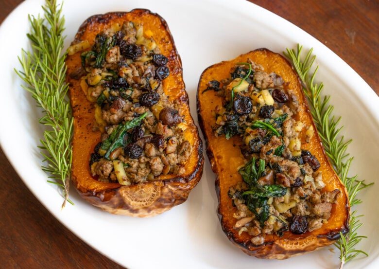 Sausage Stuffed Butternut Squash