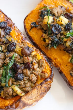 sausage stuffed butternut squash