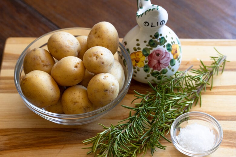 ingredients for the smashed potatoes