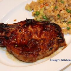 soy glazed pork chops