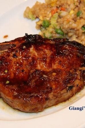 soy glazed pork chops