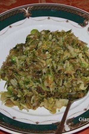 brussels sprouts with caramelized shallots