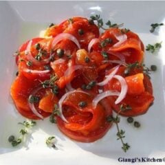 roasted peppers and tomatoes salad