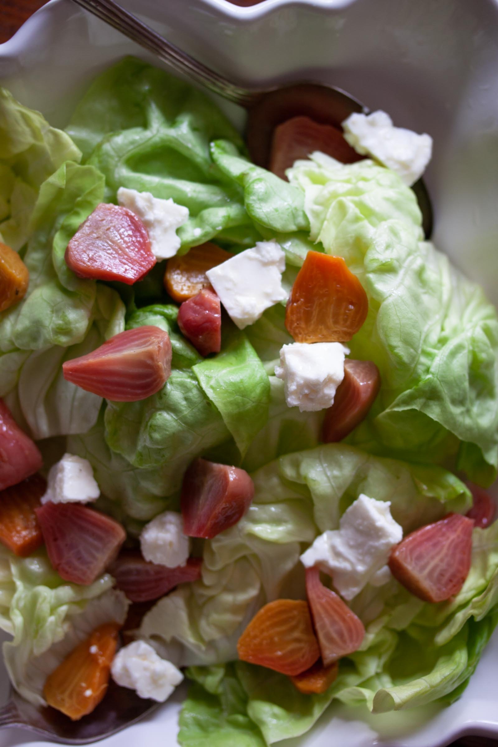 Bibb Lettuce, Roasted Beets, And Feta Cheese