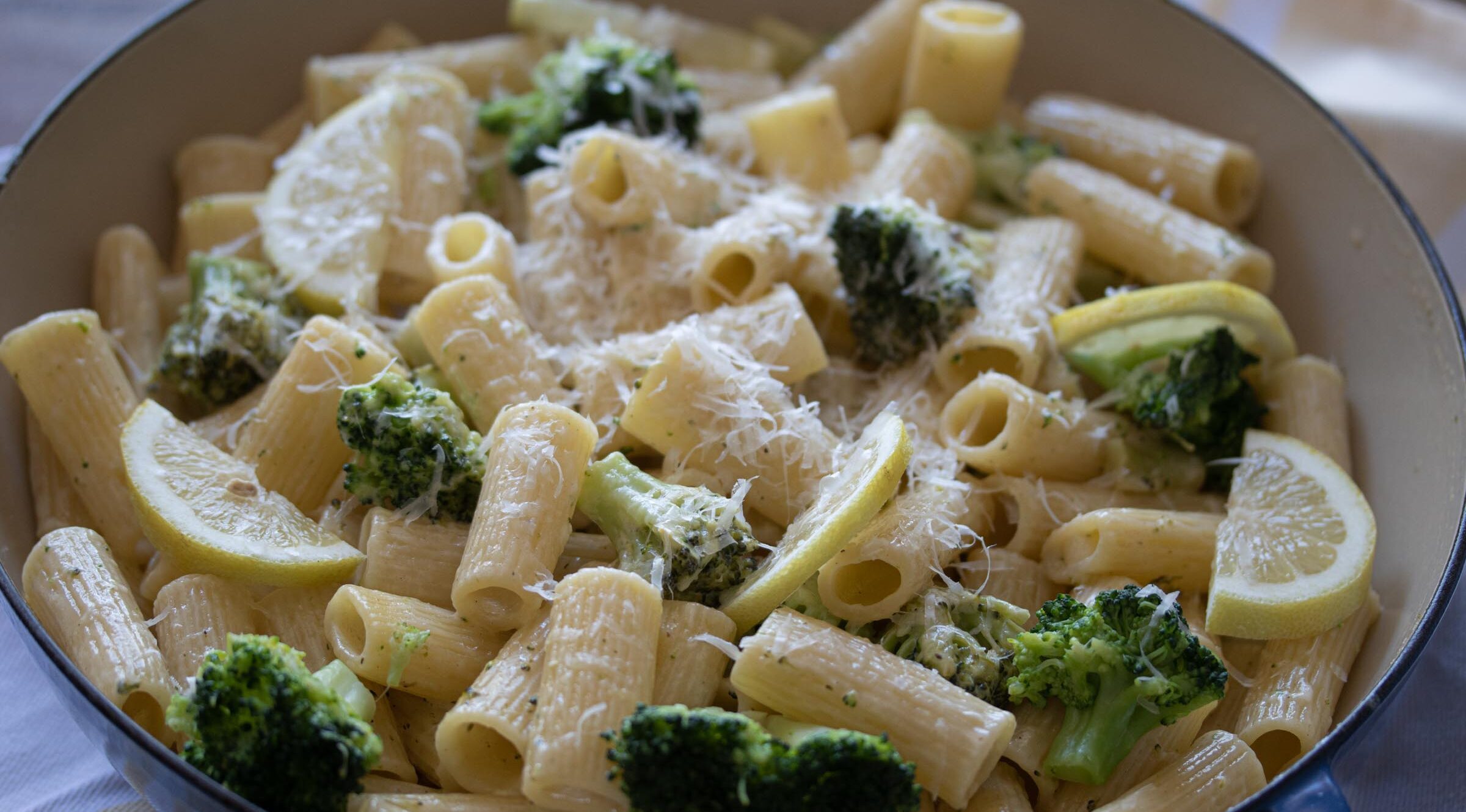 broccoli with lemon rigatoni