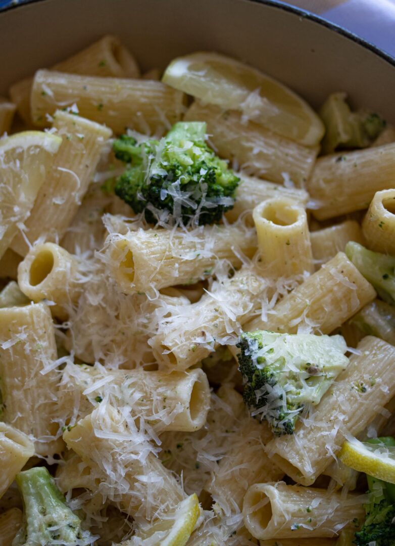 broccoli with lemon rigatoni