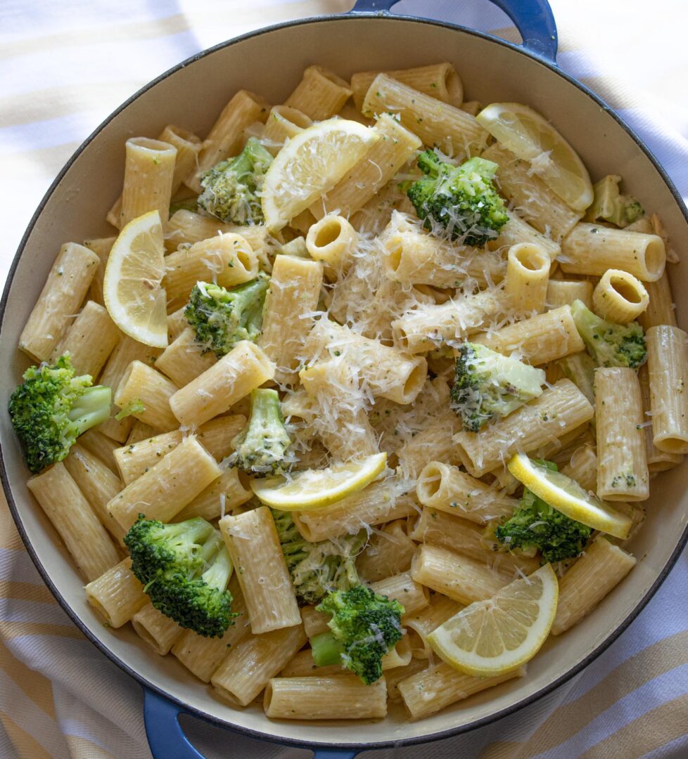 broccoli with lemon rigatoni