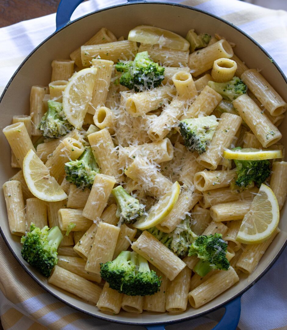 broccoli with lemon rigatoni