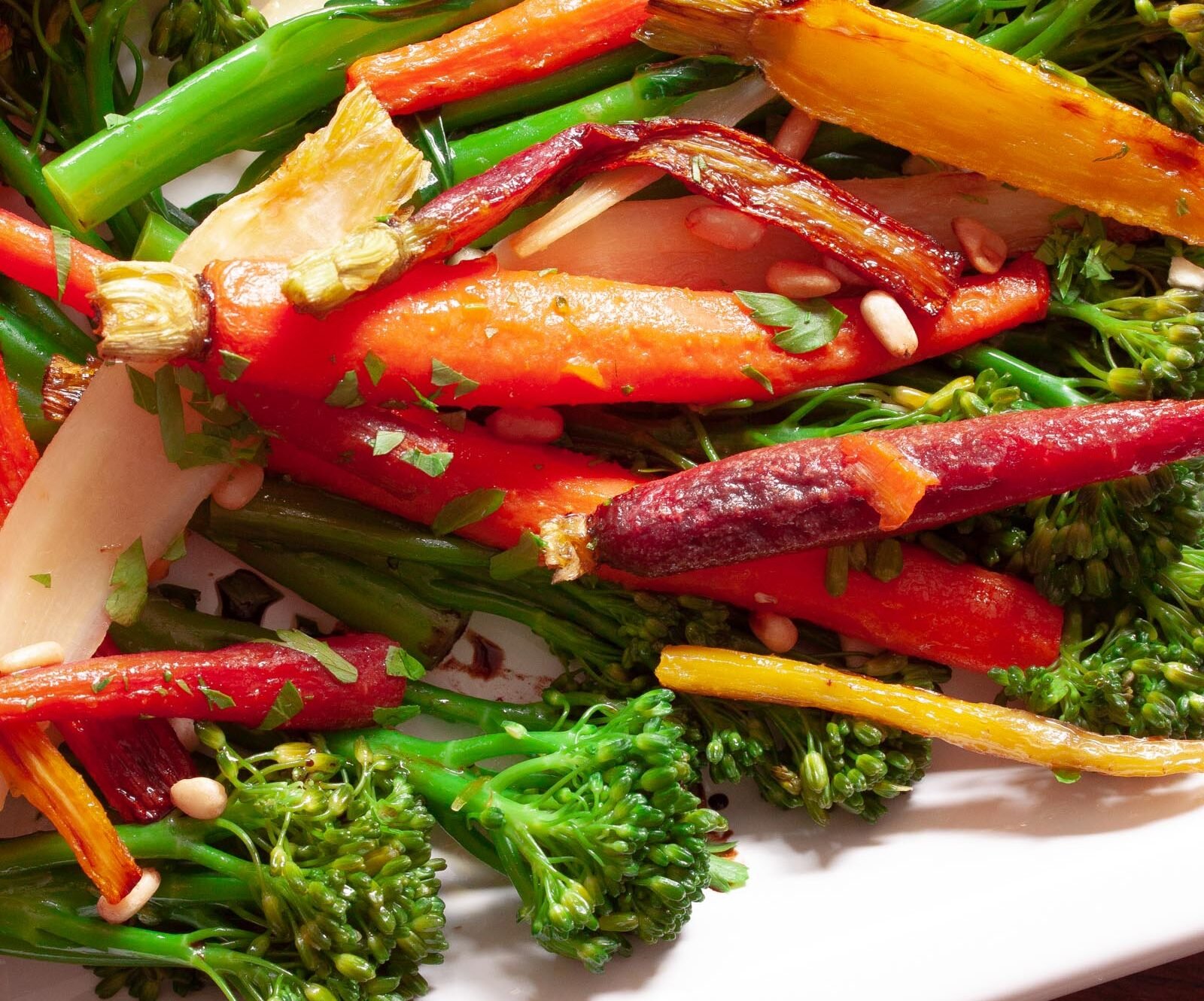 Rainbow Carrots with Broccolini