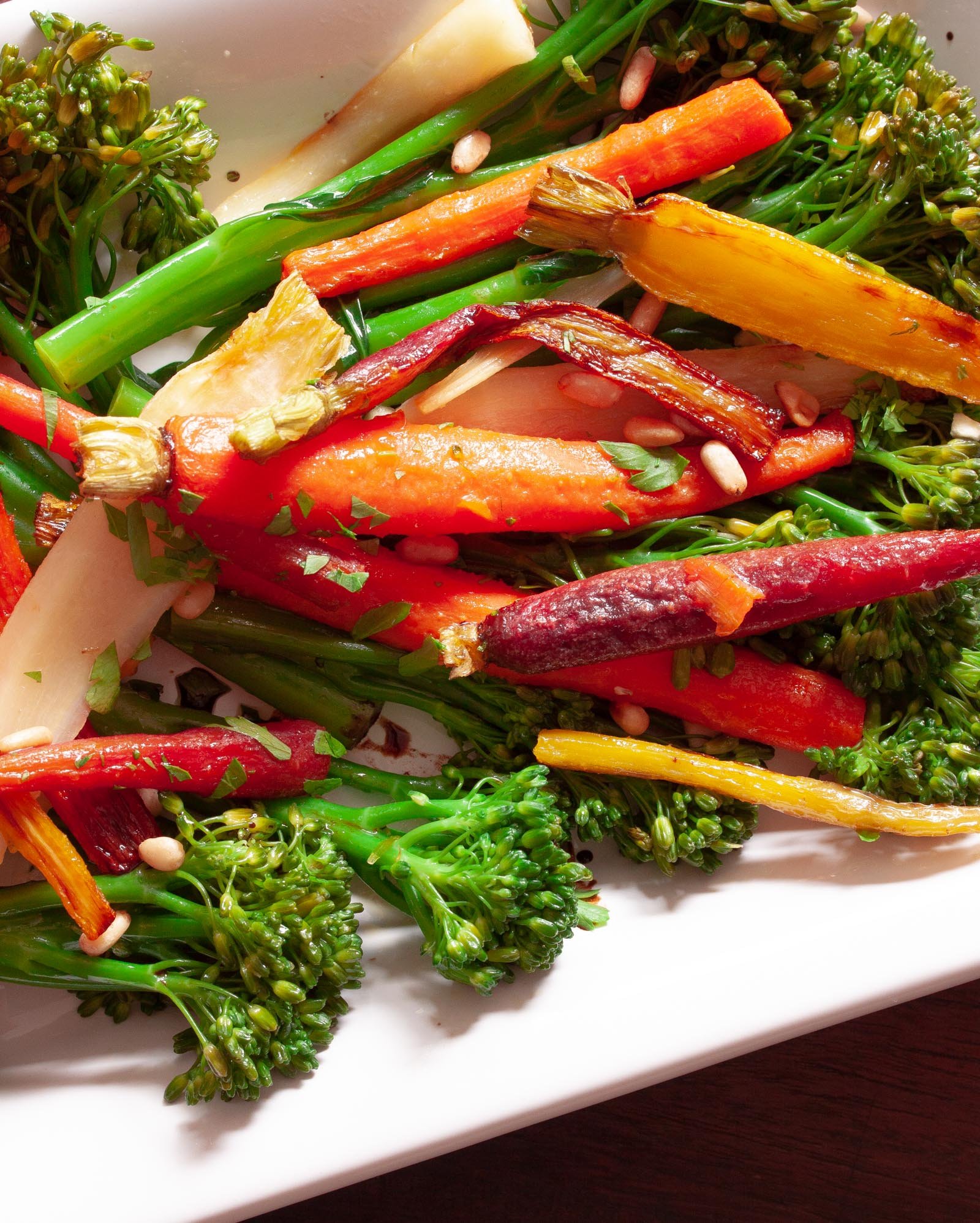 Rainbow Carrots with Broccolini