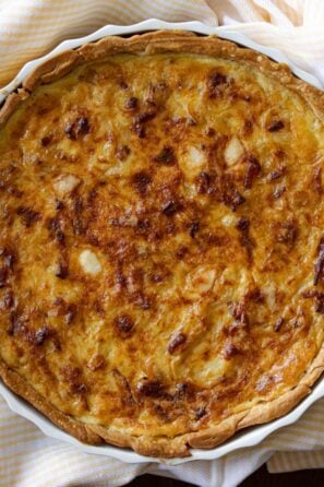 caramelized onion and bacon tart