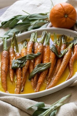 Roasted Carrots With Orange Brown Butter And Sage