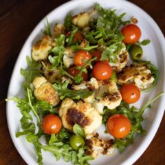 cauliflower with olives and cherry tomatoes