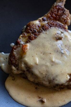 Bone-In Pork Chops with Cheese